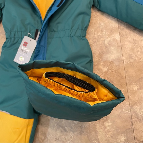 NWT 3T Boys Kids Swiss Tech Snowsuit Blue Green Yellow Winter Cold Weather Ski - Picture 11 of 16